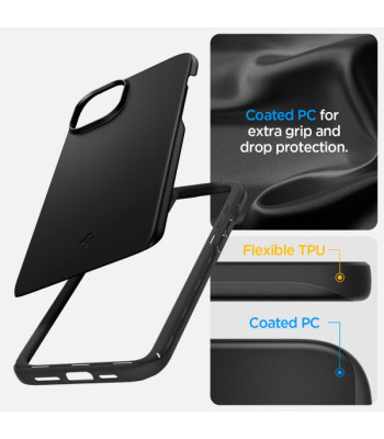 Spigen dėklas Thin Fit for iPhone 15 Plus 6,7 black