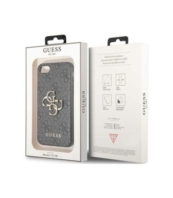 Guess dėklas for iPhone 7 / 8 / SE GUHCI84GMGGR grey book dėklas 4G Big Metal Logo