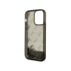 Guess dėklas for iPhone 14 Pro Max 6,7 GUHCP14XLC4PSGK black harddėklas Liquid Glitter 4G Translucent