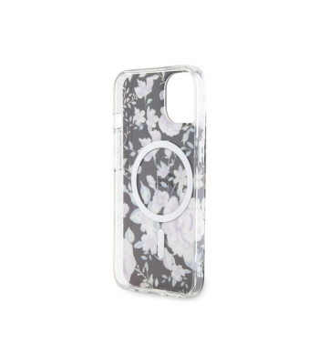 Guess dėklas for iPhone 14 6,1 GUHMP14SHCFWSK black harddėklas Magsafe IML Flower