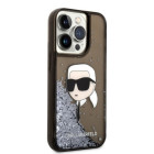 Karl Lagerfeld dėklas for iPhone 14 Pro Max 6,7 KLHCP14XLNKHCK black harddėklas Glitter Karl Head