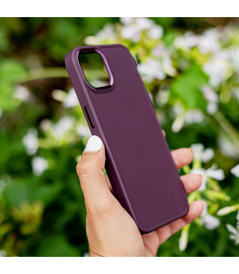 Satin dėklas for iPhone 14 Pro Max 6,7 burgundy