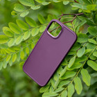 Satin dėklas for iPhone 12 / 12 Pro 6,1 burgundy