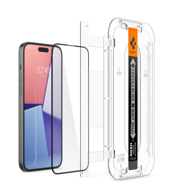 Spigen grūdintas stiklas GLAS.TR EZ FIT FC 2-PACK for iPhone 15 Plus 6,7 black