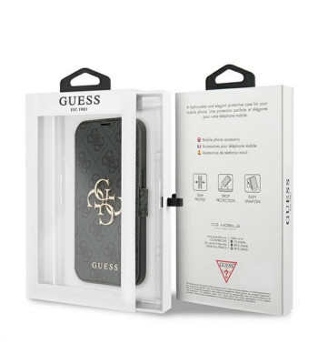 Guess dėklas for iPhone 13 Pro / 13 6,1 GUBKP13L4GMGGR grey book dėklas 4G Big Metal Logo