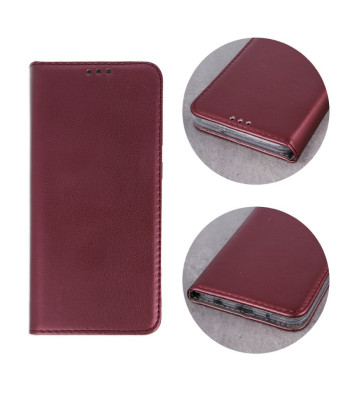 Smart Magnetic dėklas for Motorola Moto E22 / E22i burgundy