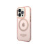 Guess dėklas for iPhone 14 Pro Max 6,7 GUHMP14XHTCMP purple harddėklas Gold Outline Translucent MagSafe