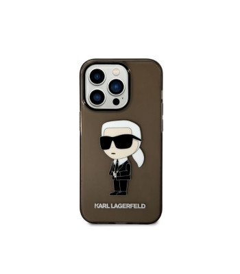 Karl Lagerfeld dėklas for iPhone 14 Pro 6,1 KLHCP14LHNIKTCK black harddėklas Ikonik Karl Lagerfeld