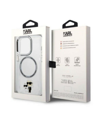 Karl Lagerfeld dėklas for iPhone 14 Plus 6,7 KLHMP14MHNKCIT transparent harddėklas Magsafe IML NFT Karl-Choupette