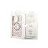 Guess dėklas for iPhone 14 Pro 6,1 GUHMP14LHTCMP pink harddėklas Magsafe Gold Outline Translucent