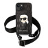 Karl Lagerfeld dėklas for iPhone 14 6,1 KLHCP14SSTKMK black harddėklas CB Monogram NFT Ikonik Patch