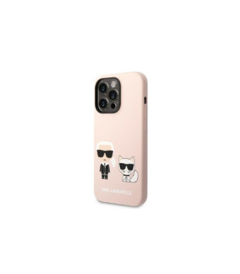 Karl Lagerfeld dėklas for iPhone 14 Pro Max 6,7 KLHMP14XSSKCI pink hard dėklas Magsafe Liq Silicone Karl - Choupette