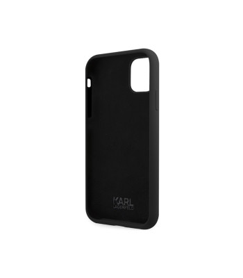 Karl Lagerfeld dėklas for iPhone 11 / Xr KLHCN61SKSVGK black harddėklas Silicone Signature