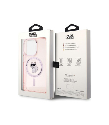 Karl Lagerfeld dėklas for iPhone 15 Pro 6,1 KLHMP15XHFCCNOP pink HC Magsafe IML C