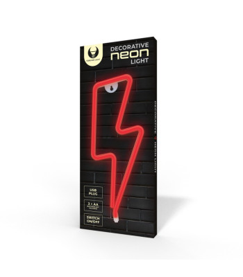 Neon LED Light BOLT red Bat + USB FLNEO6 Forever Light