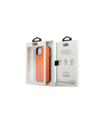 Karl Lagerfeld dėklas for iPhone 13 KLHCP13MPTLO orange hard dėklas Allover Logo