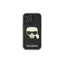 Karl Lagefeld dėklas for iPhone 14 Pro 6,1 KLHCP14LKH3DBK black harddėklas 3D Rubber Karl`s Head