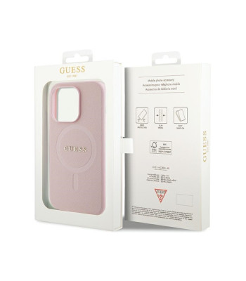 Guess dėklas for iPhone 13 Pro Max 6,7 GUHMP13XPSAHMCP pink Saffiano Magsafe