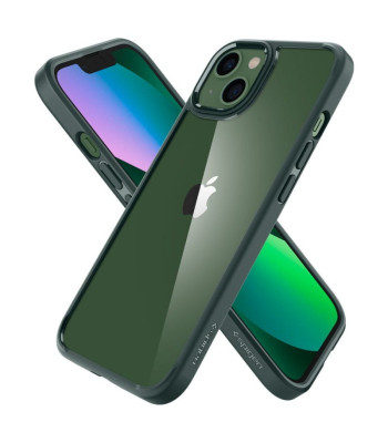 Spigen dėklas Ultra Hybrid for iPhone 13 Midnight green