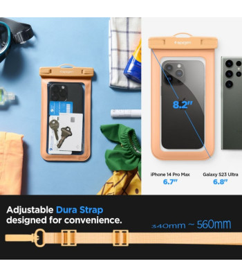 Spigen etui A601 Universal Waterproof dėklas Apricot