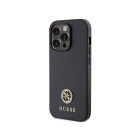 Guess dėklas for iPhone 13 Pro Max 6,7 GUHCP13XPS4DGPK black HC PU 4G Metal Logo Strass