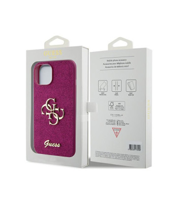 Guess dėklas for iPhone 15 6,1 GUHCP15SHG4SGU purple HC Fixed Glitter Big 4G