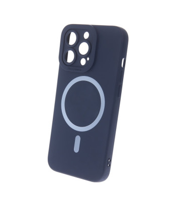 Silicon Mag dėklas for iPhone 15 Pro Max 6,7 dark blue