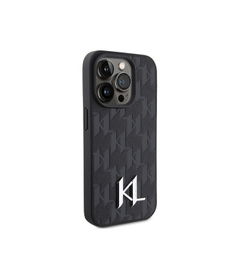 Karl Lagerfeld dėklas for iPhone 15 Pro Max 6,7 KLHCP15XPKLPKLK black HC Hot Stamp Monogram KL Metal Logo