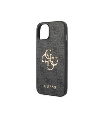 Guess dėklas for iPhone 15 Plus 6,7 GUHCP15M4GMGGR grey HC PU Leather 4G Metal Logo