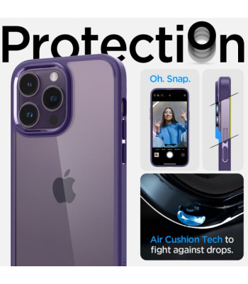 Spigen dėklas Ultra Hybrid for iPhone 14 Pro Max 6,7 deep violet