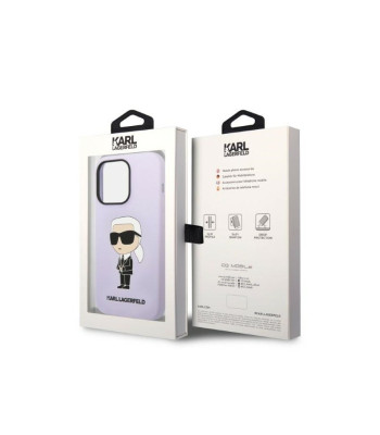 Karl Lagerfeld dėklas for iPhone 14 Pro 6,1 KLHCP14LSNIKBCU purple harddėklas Silicone Ikonik