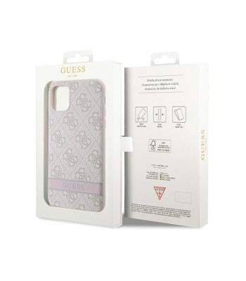 Guess dėklas for iPhone 11 GUHCN61P4SNP pink HC 4G Stripe