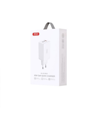 XO wall įkroviklis CE13 PD QC 3.0 65W 1x USB 2x USB-C white