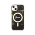 Guess dėklas iPhone 14 6,1 GUHMP14SHTMRSK juodas kietasis dėklas Magsafe IML Golden Marble