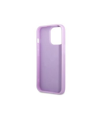 Guess dėklas iPhone 13 Pro Max 6,7 GUHCP13XPS4MU violetinis kietasis dėklas Saffiano 4G Small Metal Logo