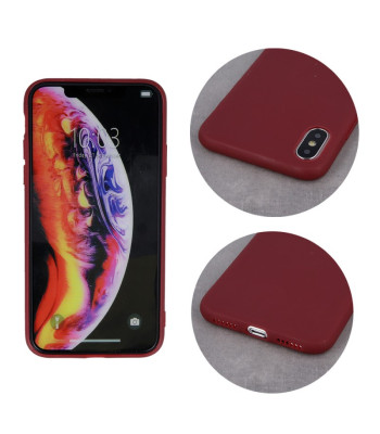 Matinis TPU dėklas Samsung Galaxy A22 5G bordo spalvos