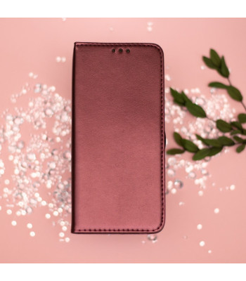 Išmanusis magnetinis dėklas, skirtas "Xiaomi Redmi Note 12 4G burgundy