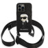 Karl Lagerfeld dėklas iPhone 14 Pro 6,1 KLHCP14LSTKMK black harddėklas CB Monogram NFT Ikonik Patch