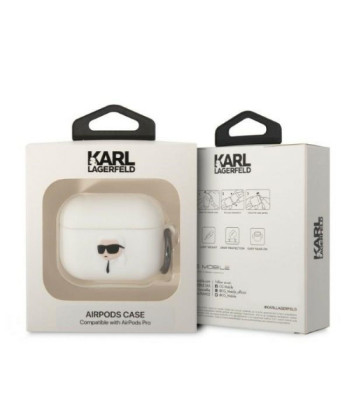 Karl Lagerfeld dėklas "Airpods Pro" KLAPRUNIKH white 3D Silicone NFT Karl