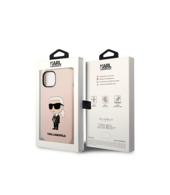 Karl Lagerfeld dėklas iPhone 14 6,1 KLHCP14SSNIKBCP pink HC Silicone NFT Ikonik