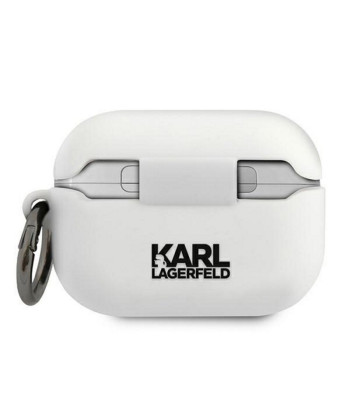 Karl Lagerfeld dėklas "AirPods Pro" KLACAPSILGLWH baltas silikoninis Iconic