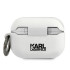 Karl Lagerfeld dėklas "AirPods Pro" KLACAPSILGLWH baltas silikoninis Iconic