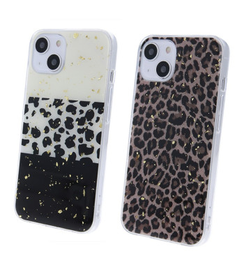 Auksinis "Gold Glam" dėklas "iPhone 13 Pro 6,1 leopardo raštas 2