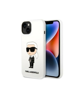 Karl Lagerfeld dėklas for iPhone 14 Plus 6,7 KLHCP14MSNIKBCH white harddėklas Silicone Ikonik