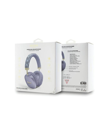 "Guess" "Bluetooth" ausinės GUBHK1GCTCSU GCUBE METALLIC SCRIPT LOGO violetinės spalvos