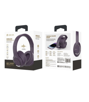 "Devia" "Bluetooth" ausinės Kintone purple