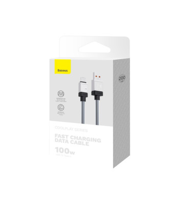 "Baseus" kabelis CoolPlay USB - USB-C 2 m 100 W juodas