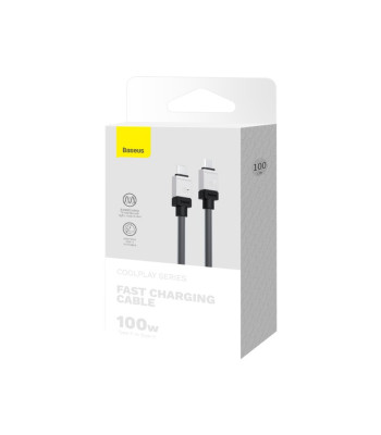 "Baseus" laidas CoolPlay USB-C - USB-C 1m 100W juodas