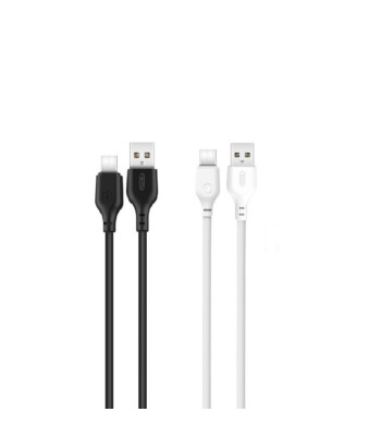 XO kabelis NB103 USB - USB-C 1,0 m 2,1A juodas 30 vnt. / baltas 20 vnt. rinkinys