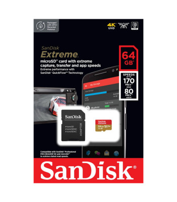 "SanDisk" atminties kortelė microSD UHS-I 64GB SDSQXAH-064G-GN6MA